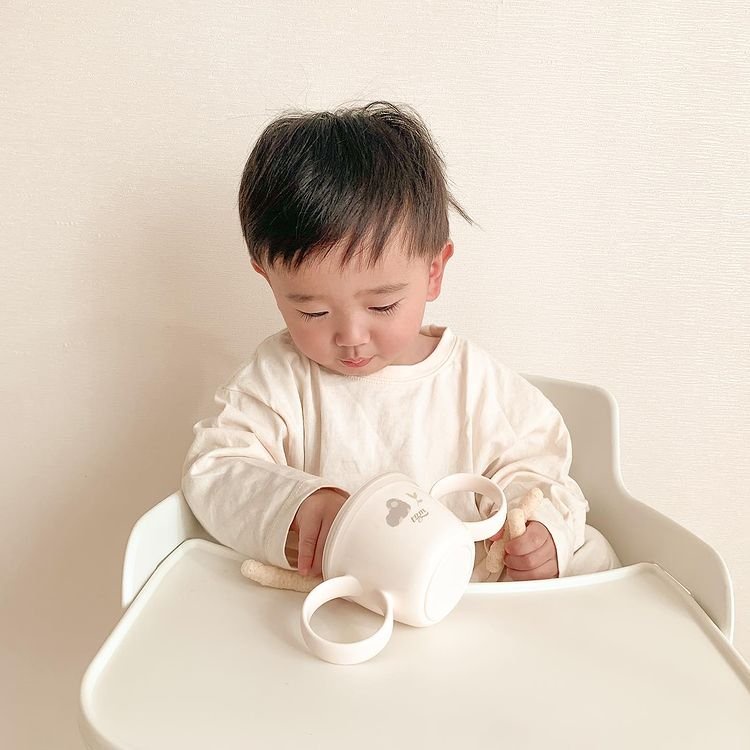 Cốc Tập Uống Kèm Nắp Có Tay Cầm Chính Hãng TGM Straw Snack Cup Hàn Quốc Siêu An Toàn Cho Bé Yêu
