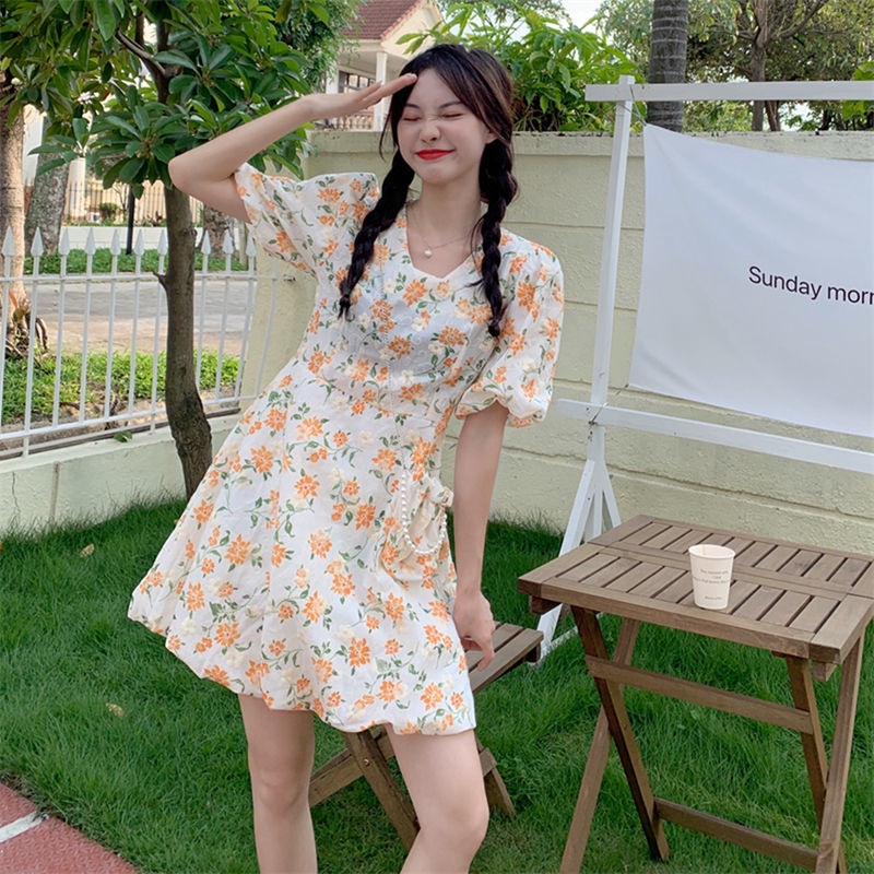 Đầm Chữ a Cổ Vuông Thời Trang Mùa Hè Cho Nữ