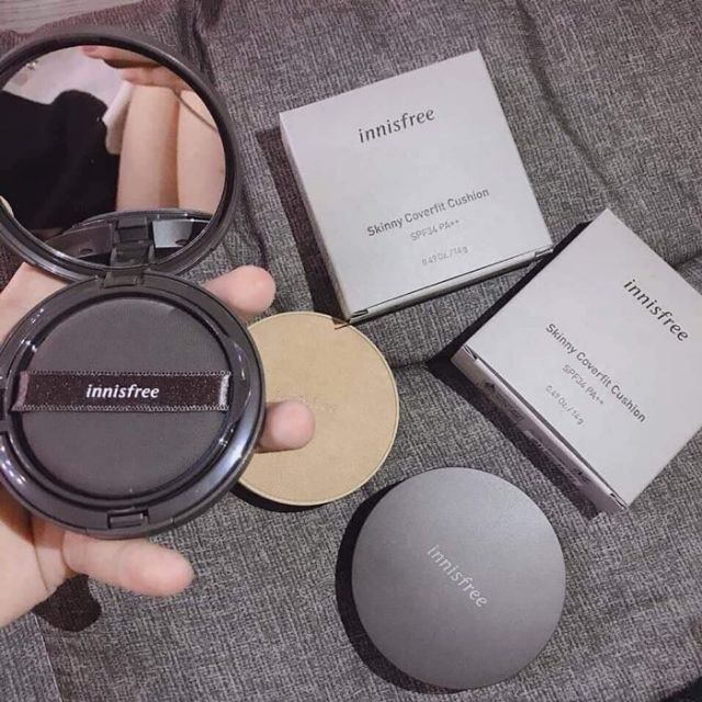 Phấn nước kiềm dầu, che phủ cao Innisfree Skinny Coverfit Cushion SPF34/PA++ | BigBuy360 - bigbuy360.vn