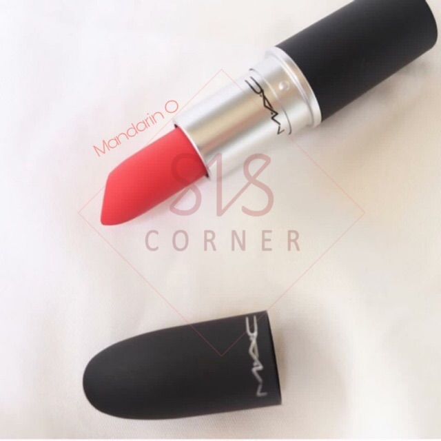 Son Mac Powder Kiss màu 308 Mandarin O (hồng san hô)