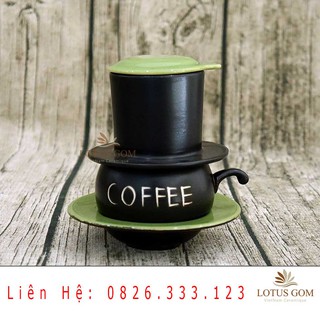 Bộ Phin Cafe Vintage Gốm Sứ Bát Tràng