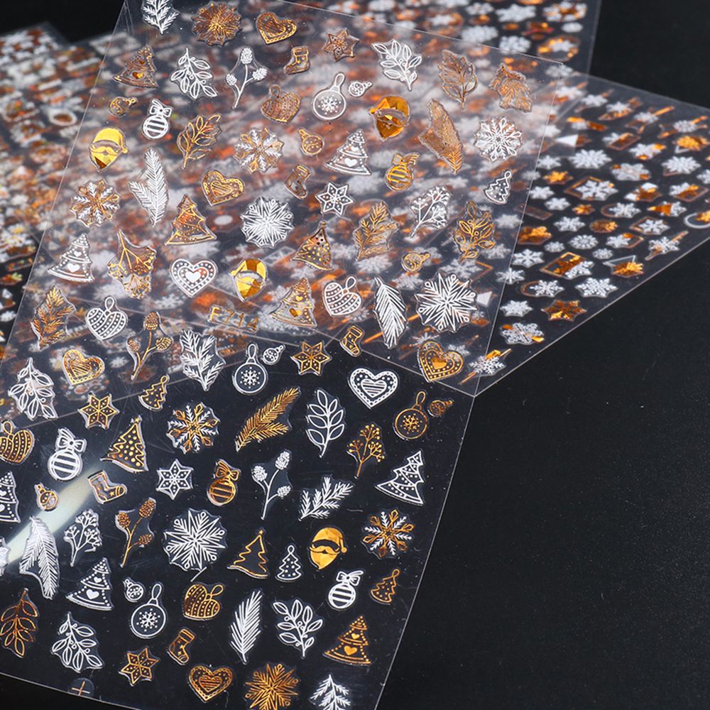 Đề Can Gel UV Hình Bông Tuyết 3D Trang Trí Móng Tay Nghệ Thuật DIY