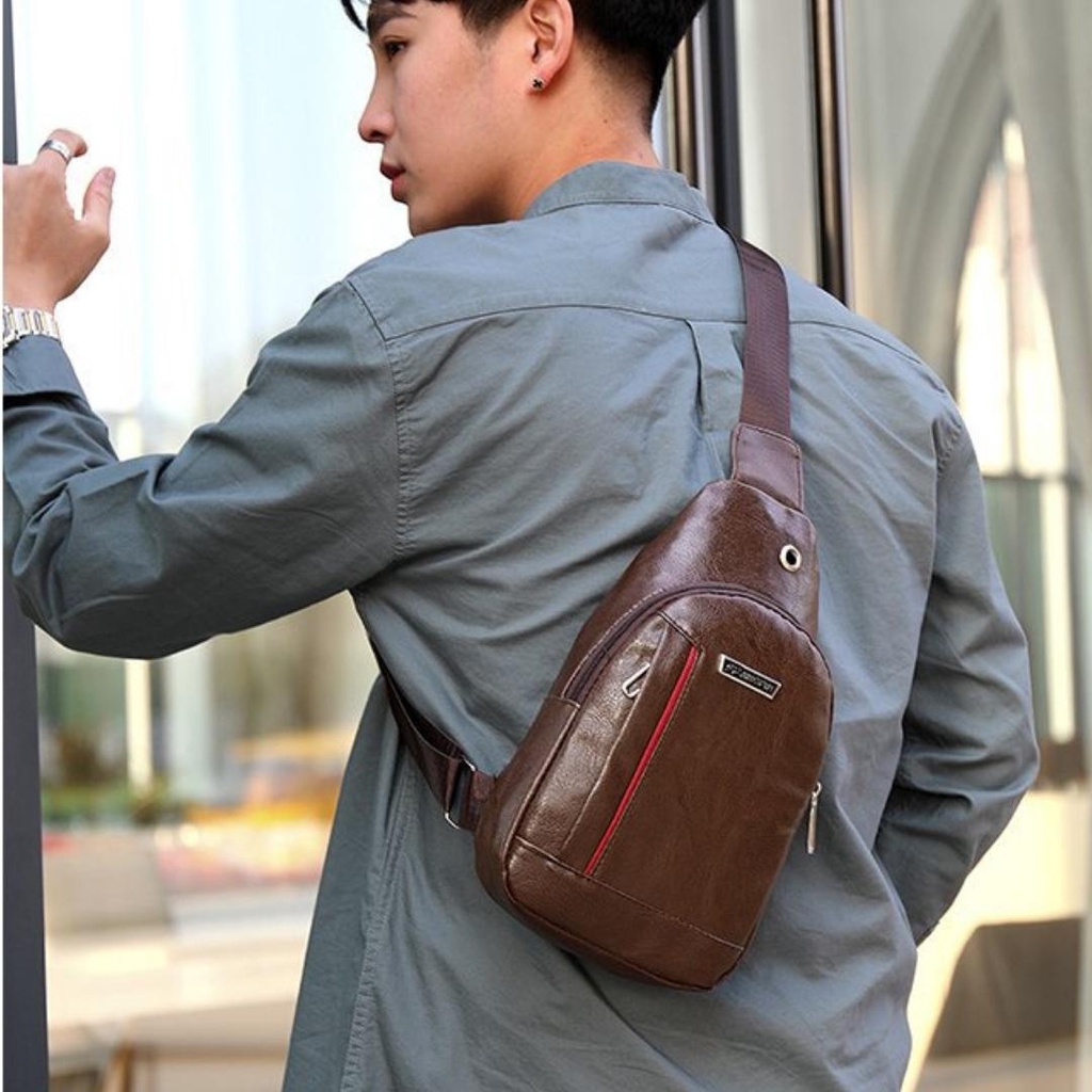 Túi đeo chéo nam da cao cấp chống nước 3 màu thời trang Hàn Quốc TC133