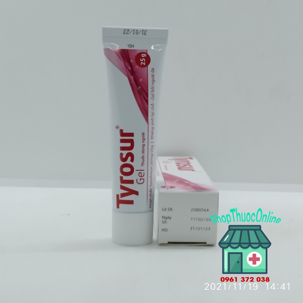 Gel bôi da TYROSUR tuýp 5g/25g