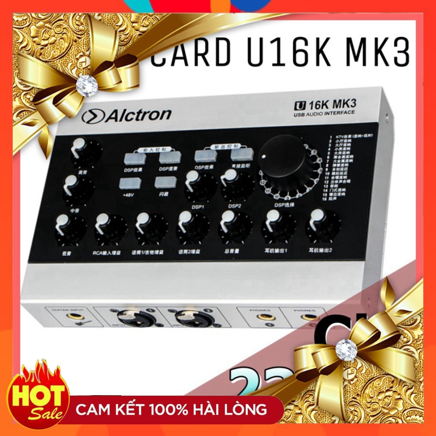 [GIÁ TỐT NHẤT] Sound Card Alctron U16k MK3 Hát Thu Âm, Live stream ( Hàng Chuẩn ) chất lượng - Hàng chất lượng