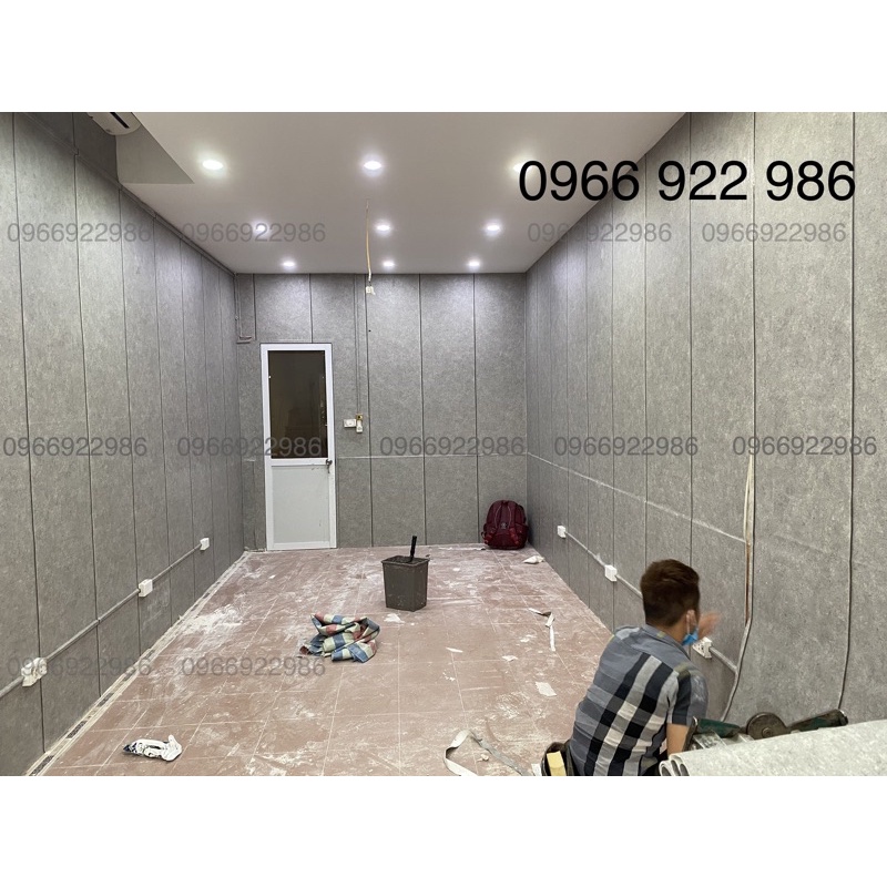 Giấy dán tường giả xi măng có chỉ kẻ sọc 16,5m2