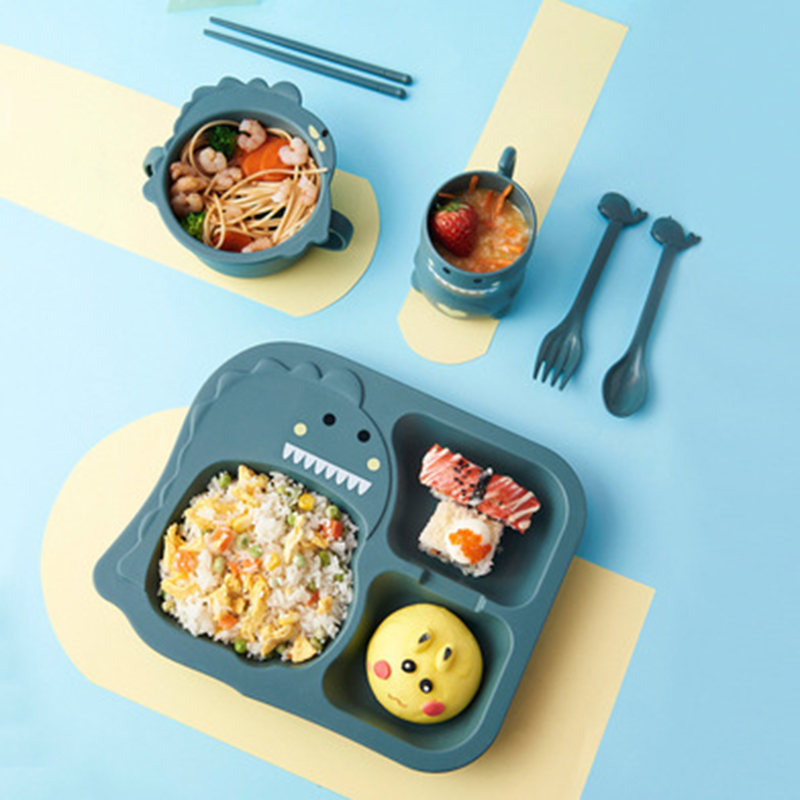 Bộ bát ăn hình khủng long dễ thương cho bé jp01
