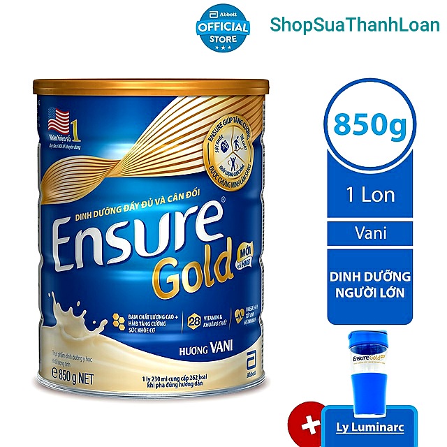 [HSD T11-2023] Sữa Bột Ensure Gold Vani (HMB) 850g