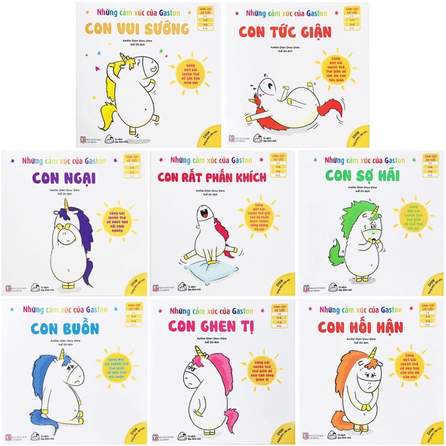Sách - Ehon Những cảm xúc của Gaston - Bộ 8 cuốn