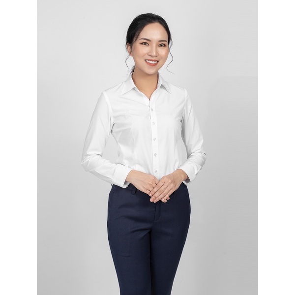 Áo sơmi trắng cổ bèo
