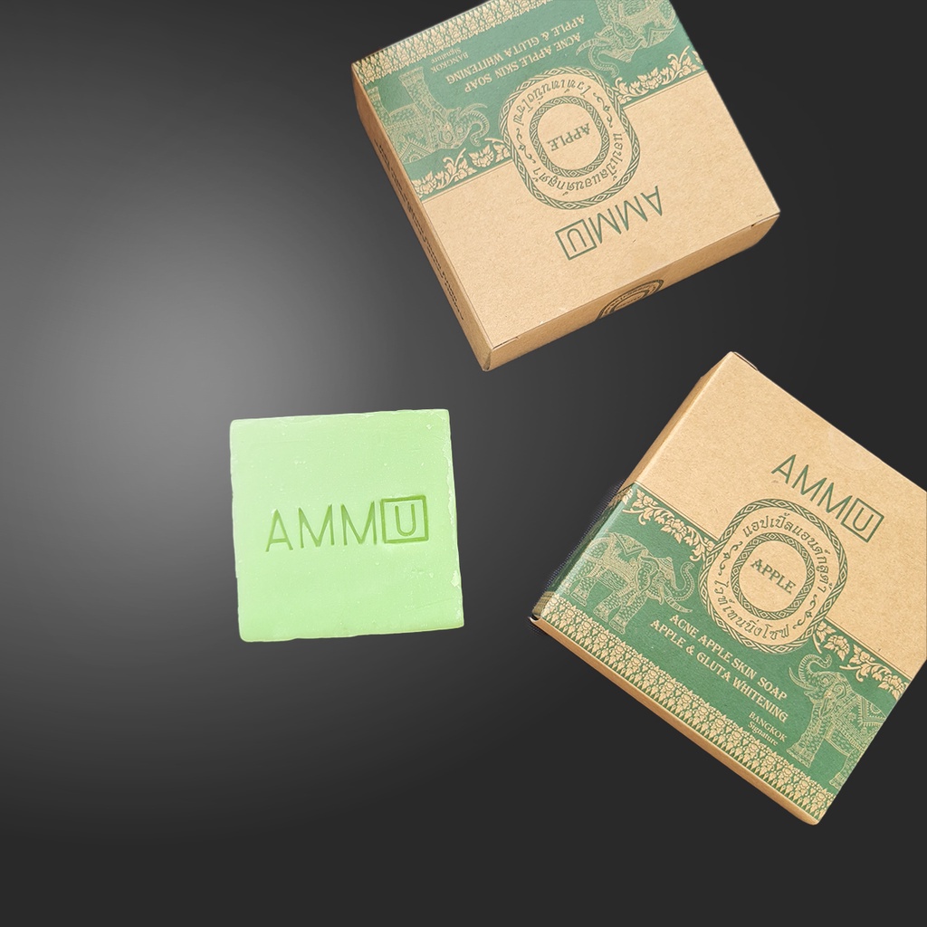 Xà phòng trắng da mờ thâm mụn AMMU Thái Lan  [Acne Apple Soap] 65g, trắng da tự nhiên với alpha arbutin và glulathione | BigBuy360 - bigbuy360.vn