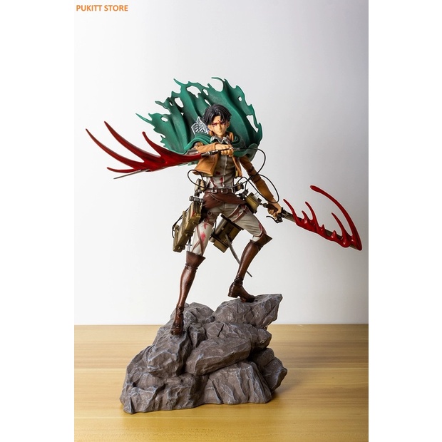 Mô hình Attack On Titan - Mô hình Levi 36cm Mikasa 33cm AOT07