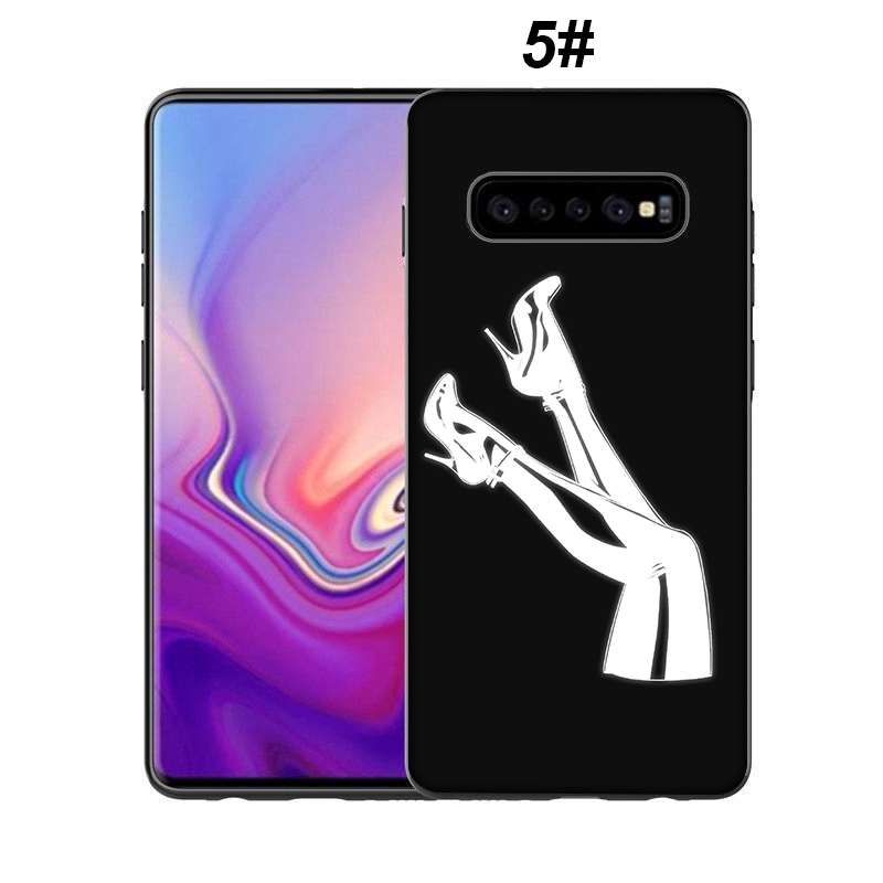 Ốp điện thoại silicon dẻo in hình vẽ cô gái nghệ thuật đơn giản YX137 cho Samsung Galaxy S10 S9 S8 Plus S7 S6 Edge