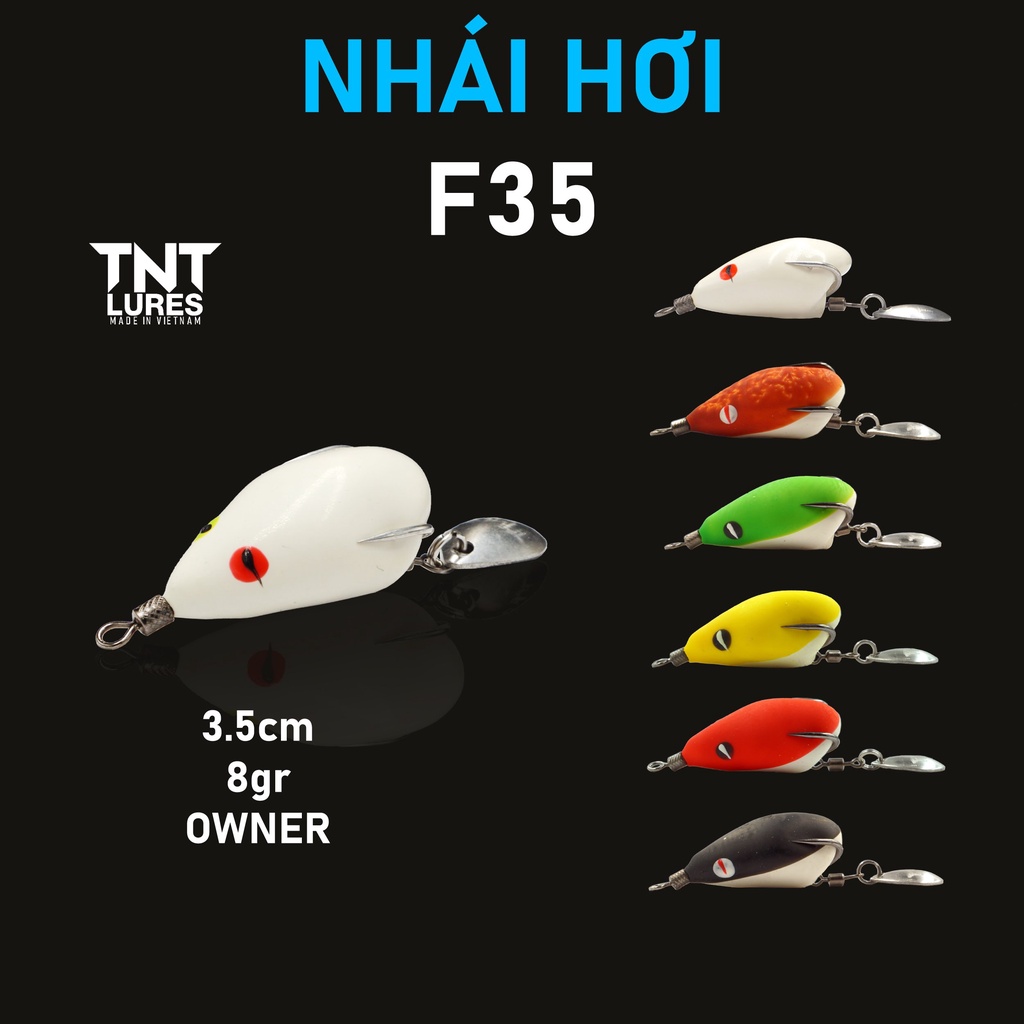 Mồi Câu Lure Nhái Hơi F35_Mồi Nhái Hơi Chìm F35