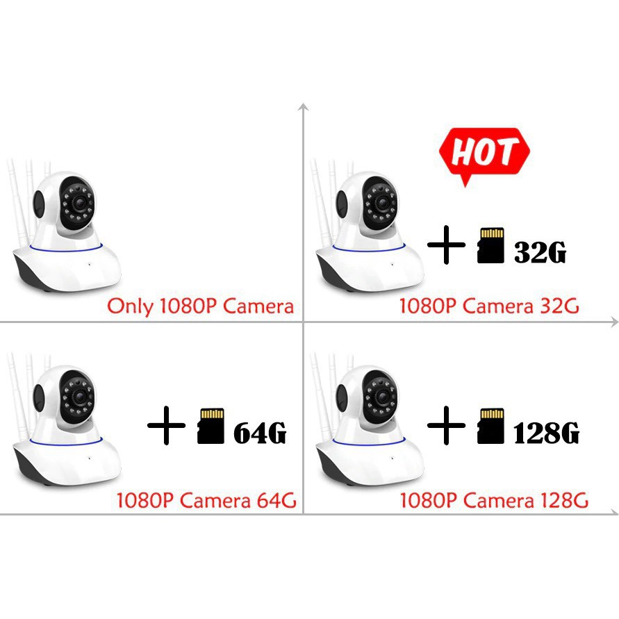 Camera Yoosee 3 râu wifi, xoay 360, FullHD 2.0mpx có đèn hồng ngoại, hàng chính hãng, giá rẻ