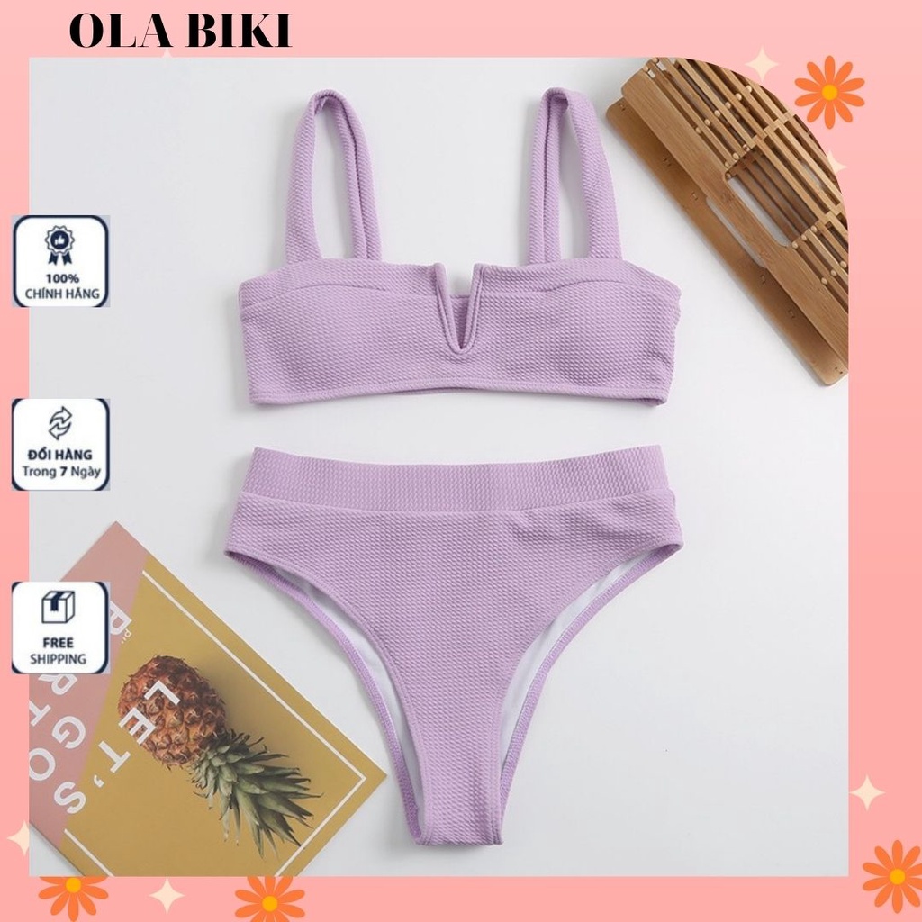 Sét áo tắm 2 mảnh màu tím HÌNH CHỮ V ôm ngực gợi cảm ẢNH THẬT sẵn sz S BH05