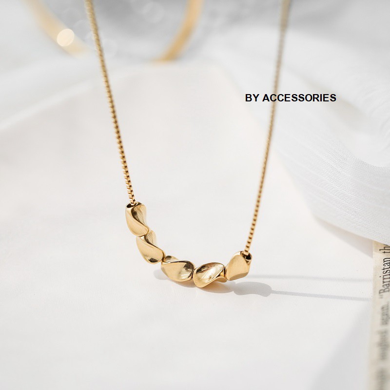 Dây chuyền titan mặt xoắn 5 trong 1 không gỉ