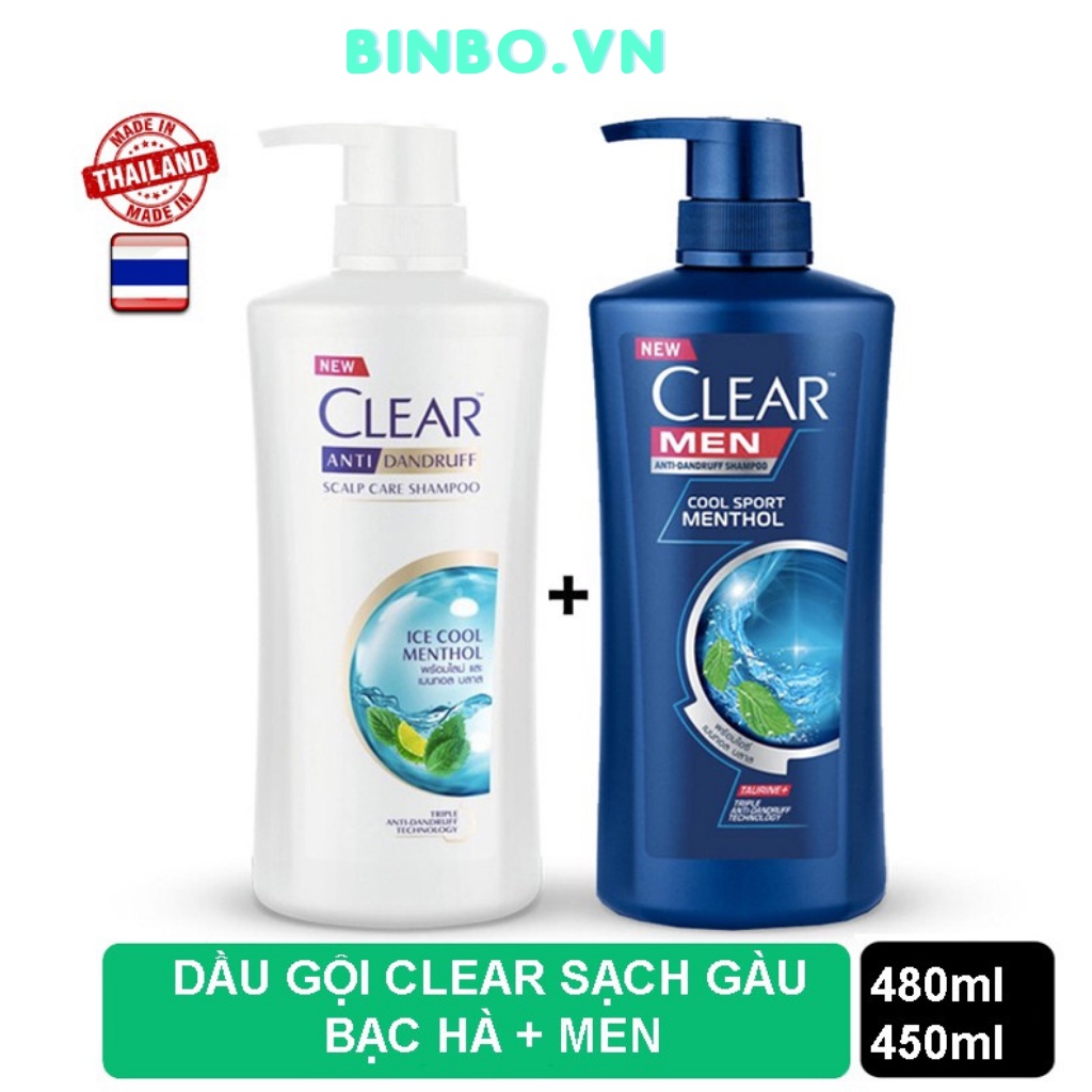 Dầu gội đầu Clear Men  Dầu Gội Clear Thái Lan chính hãng thái lan Binbo.vn