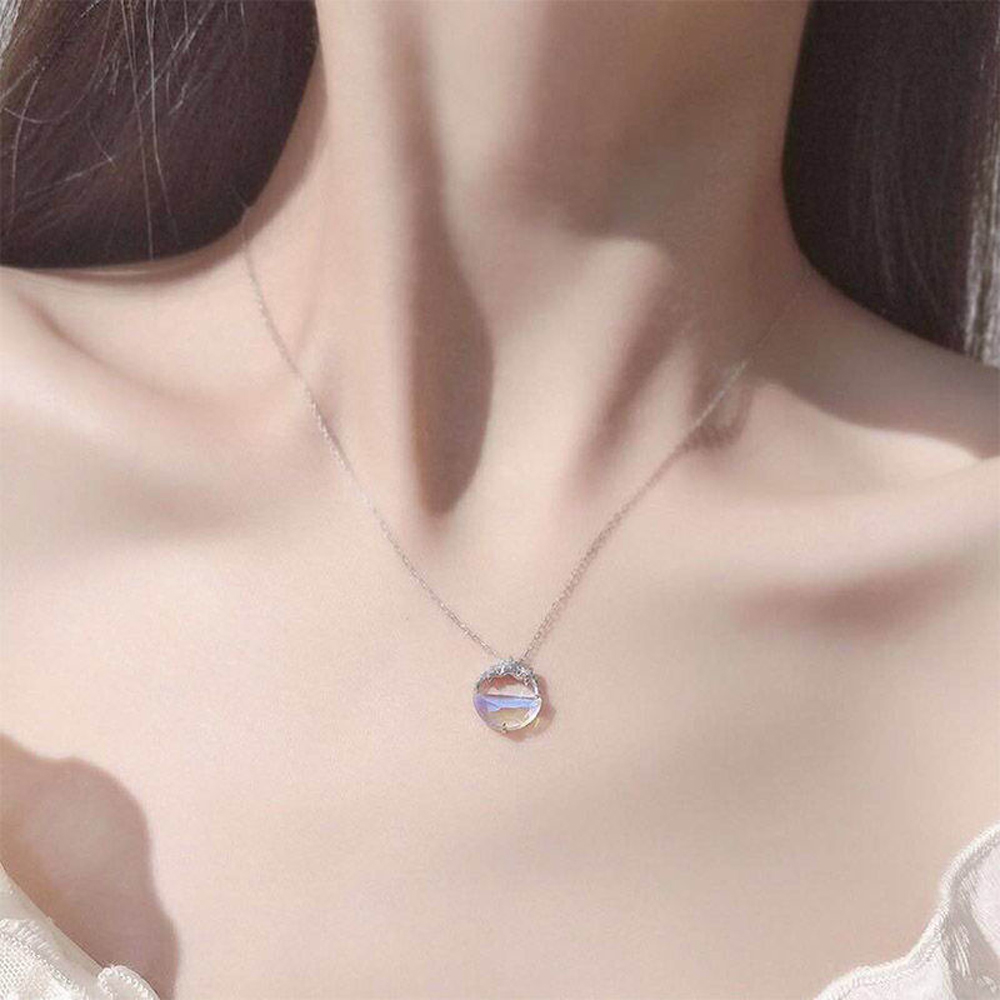 Dây Chuyền Mặt Trăng Khuyết Đính Đá Thời Trang Cho Nữ