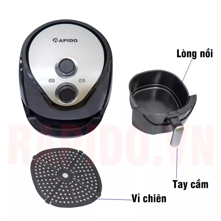 Nồi chiên không dầu Rapido JPH090IE10 GOG304