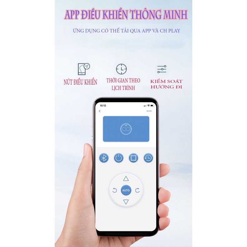 Máy robot hút bụi ChiGo lau sàn nhà thông minh 3 trong 1 tiện dụng cho gia đình kèm phụ kiện - Ahamarket