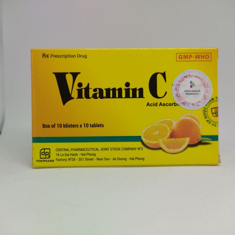 Viên uống Vitamin C 500mg TW3 sáng da, tăng đề kháng hộp 100 viên