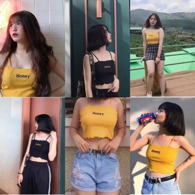 Áo hai dây len gân cực đẹp