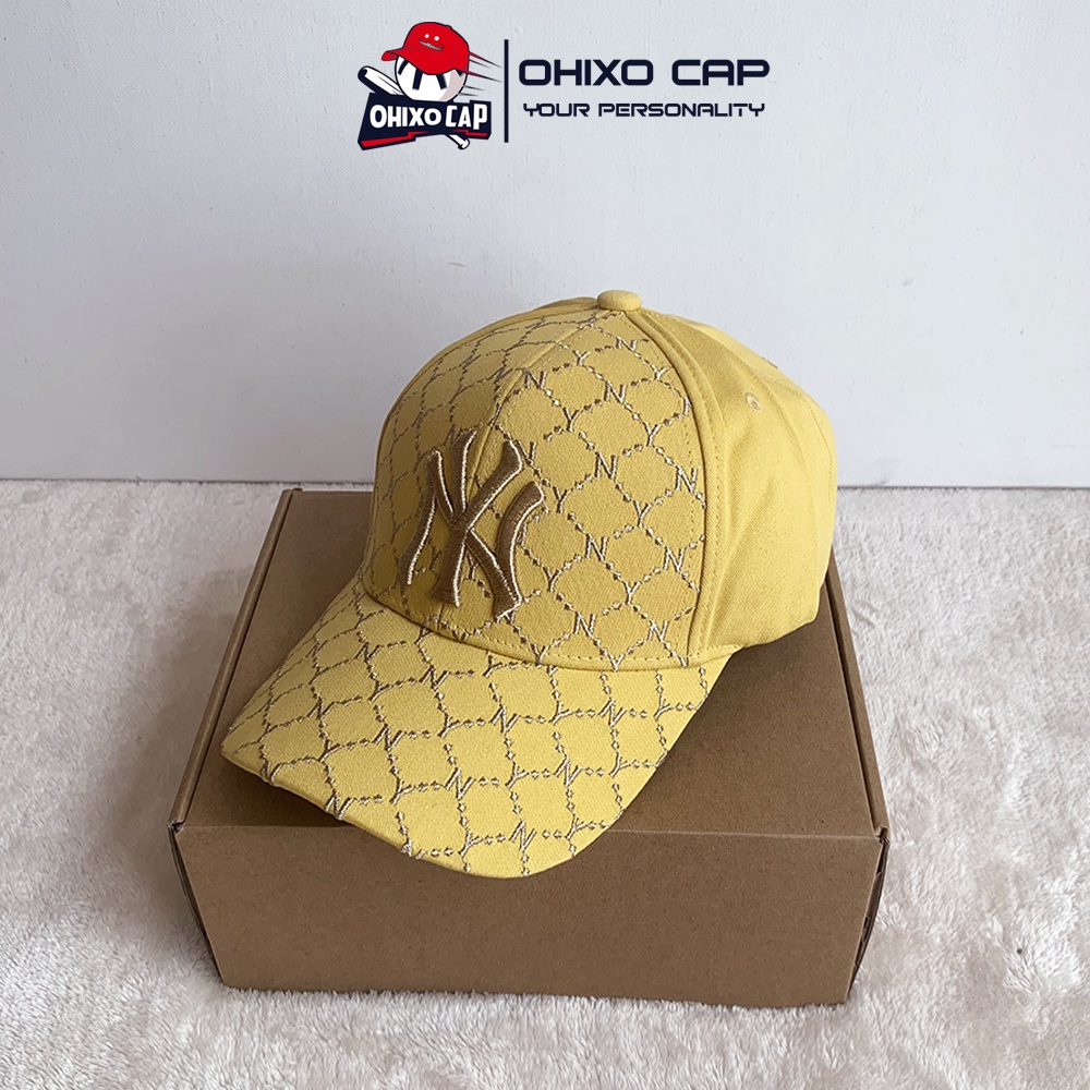 Mũ lưỡi trai NY nữ nón MLB xuất dư thêu logo nổi khóa vàng OHIXO LT26