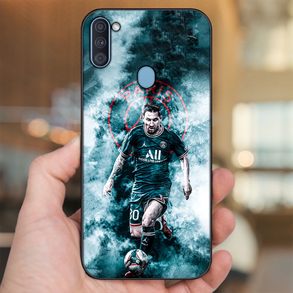 Ốp lưng Samsung A11, M11 viền đen in hình Lionel Messi Barcelona PSG