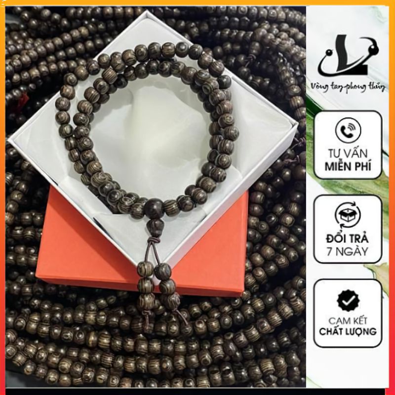 Chuỗi Vòng Tay Trầm Hương 108 Hạt Hợp Phong Thuỷ N21