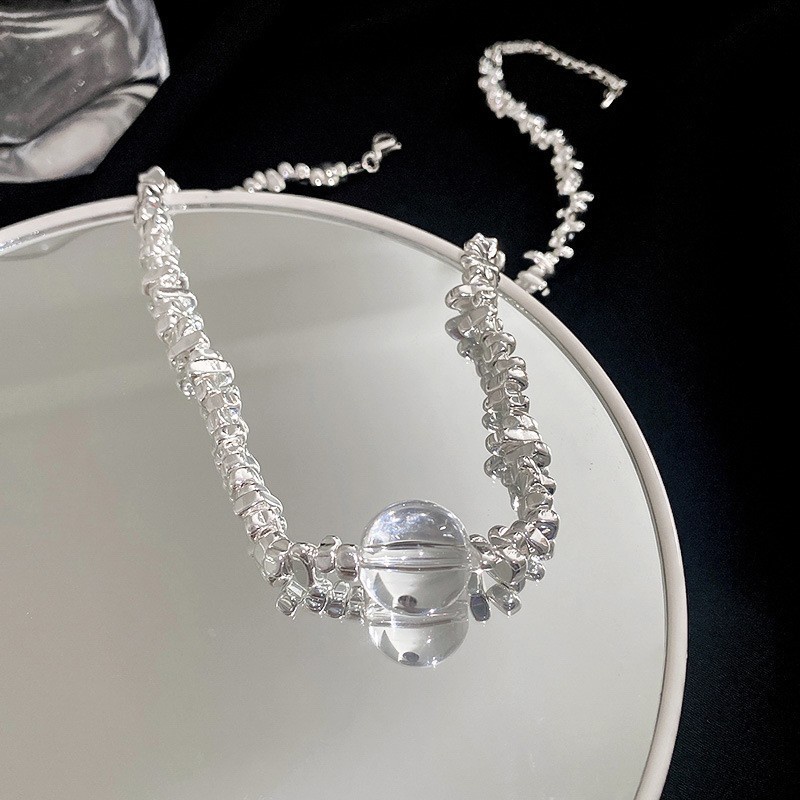 Vòng Cổ Ngọc Trai Kiểu Hình Học Đơn Giản Thời Trang Thu Đông