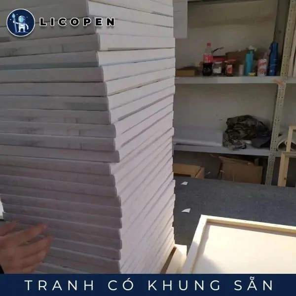 [CÓ SẴN] Tranh Tô Màu Theo Số Licopen - Tranh Cửu Ngư Cá Chép - MS220