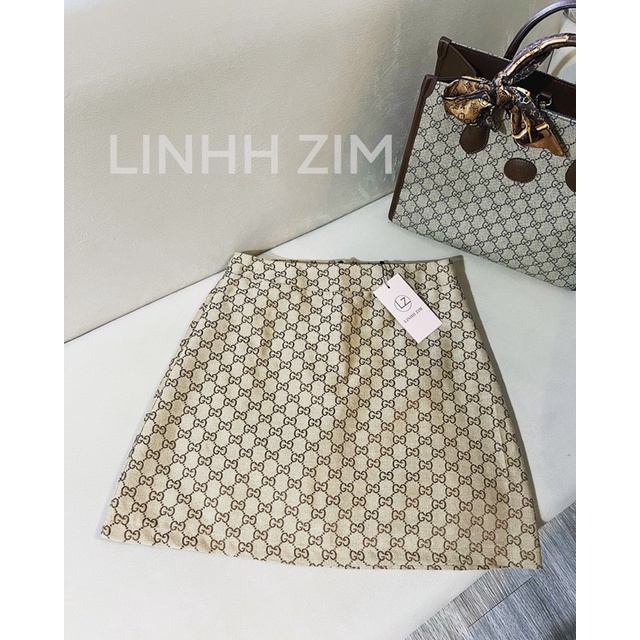 Chân váy GG Nâu - LINHH ZIM