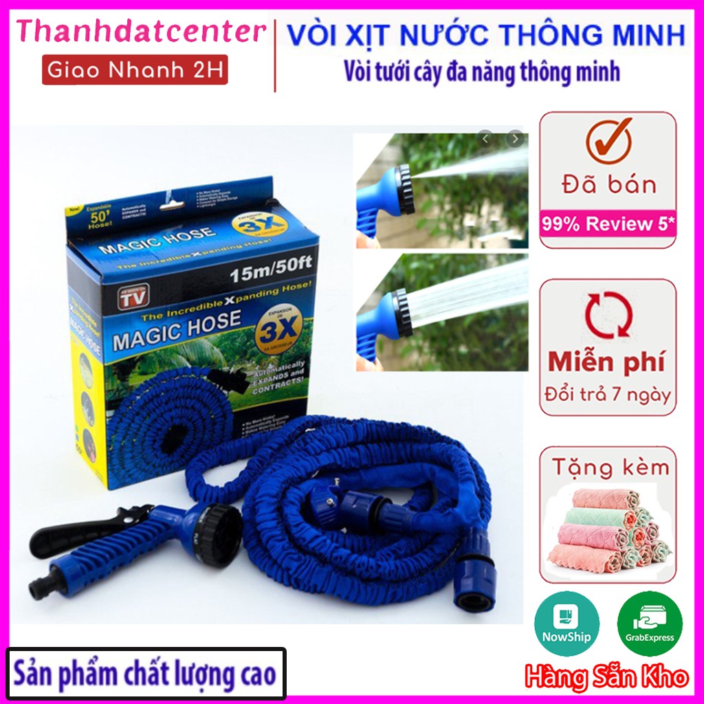 💥Vòi Giãn Nở 15m Tưới Cây, Vòi Xịt Rửa Xe💥FREE SHIP + VIDEO💥 Vòi Phun Nước Thông Minh Magic💥SIÊU HOT💥