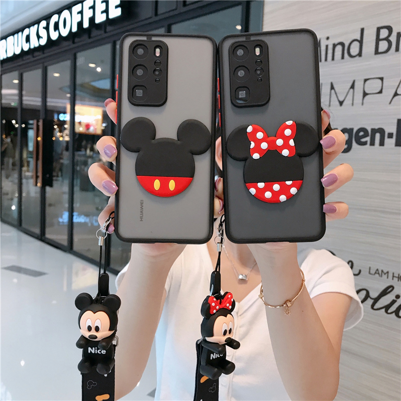 Disney Samsung Galaxy Note20 Ultra Note10 Pro plus Note8 Note9 Cute Cartoon Makeup mirrort Phone Case Samsung S20Ultra S20 Plus S10 Plus s10E S8 S9 Plus S8+ S9+ S10+ Cases Mickey Mouse Minnie Casing