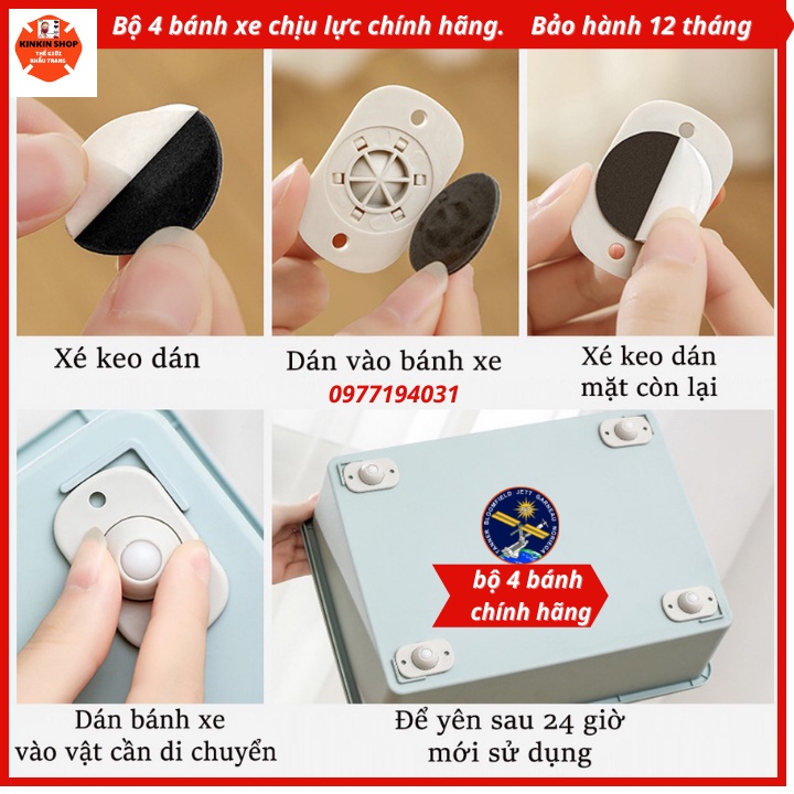 Bộ dụng cụ nâng đẩy và 4 bánh xe di chuyển vật nặng tiện ích- 4 bánh xe xoay 360đ