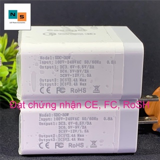 Củ sạc nhanh 3 cổng USB