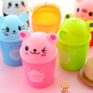 Thùng rác mini dùng cho văn phòng hình thú 12x19cm,,,