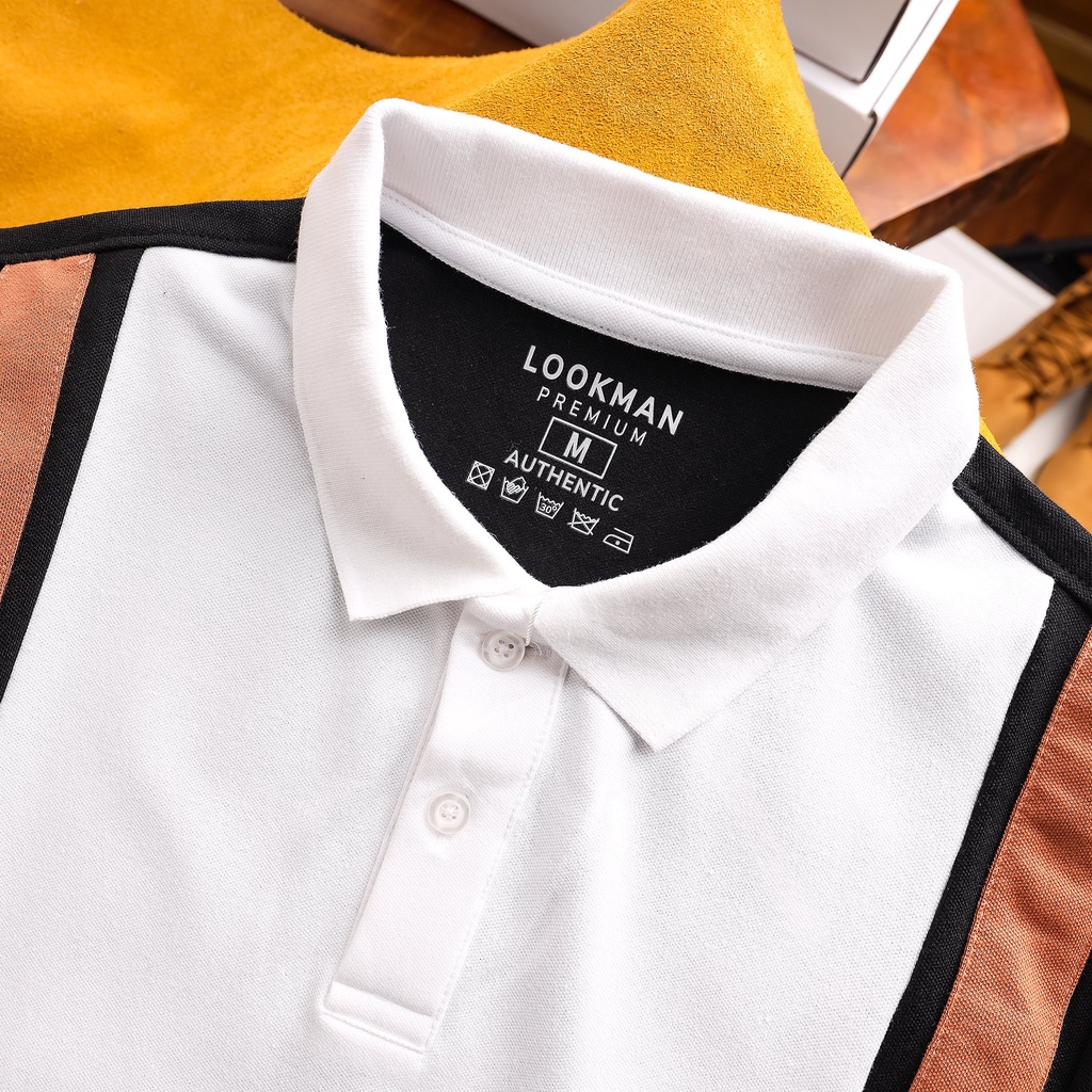 Áo Polo Nam Áo Thun Có Cổ Chất Vải Cotton Cá Sấu Xuất Xịn Phối Sọc Lịch Lãm Cực Đẹp Lookman Grace M05