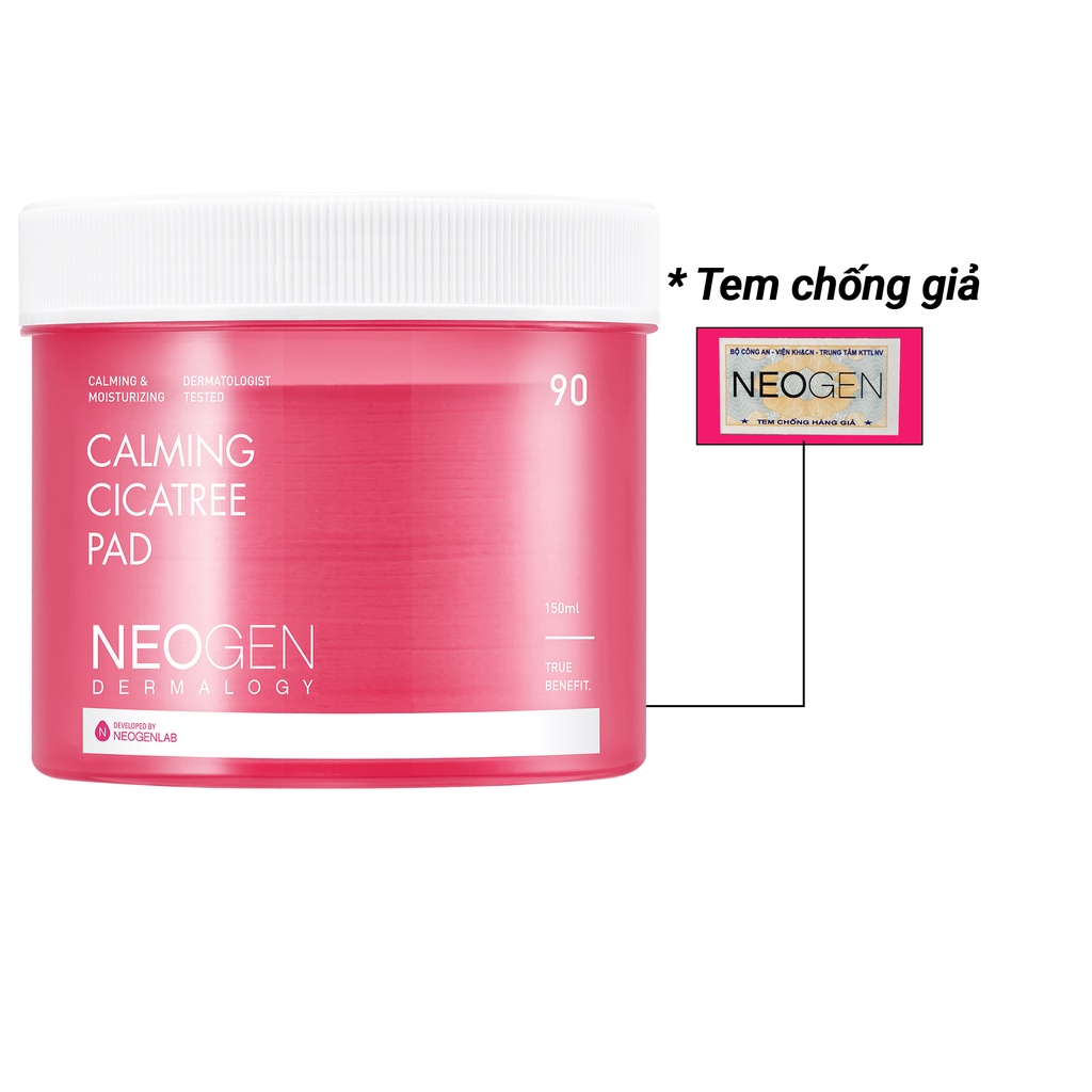 Toner Dạng Miếng Rau Má Neogen Dermalogy Calming Cica Tree Pad 90 Miếng Dịu Nhẹ Kháng Khuẩn [NHẬP KHẨU CHÍNH HÃNG]