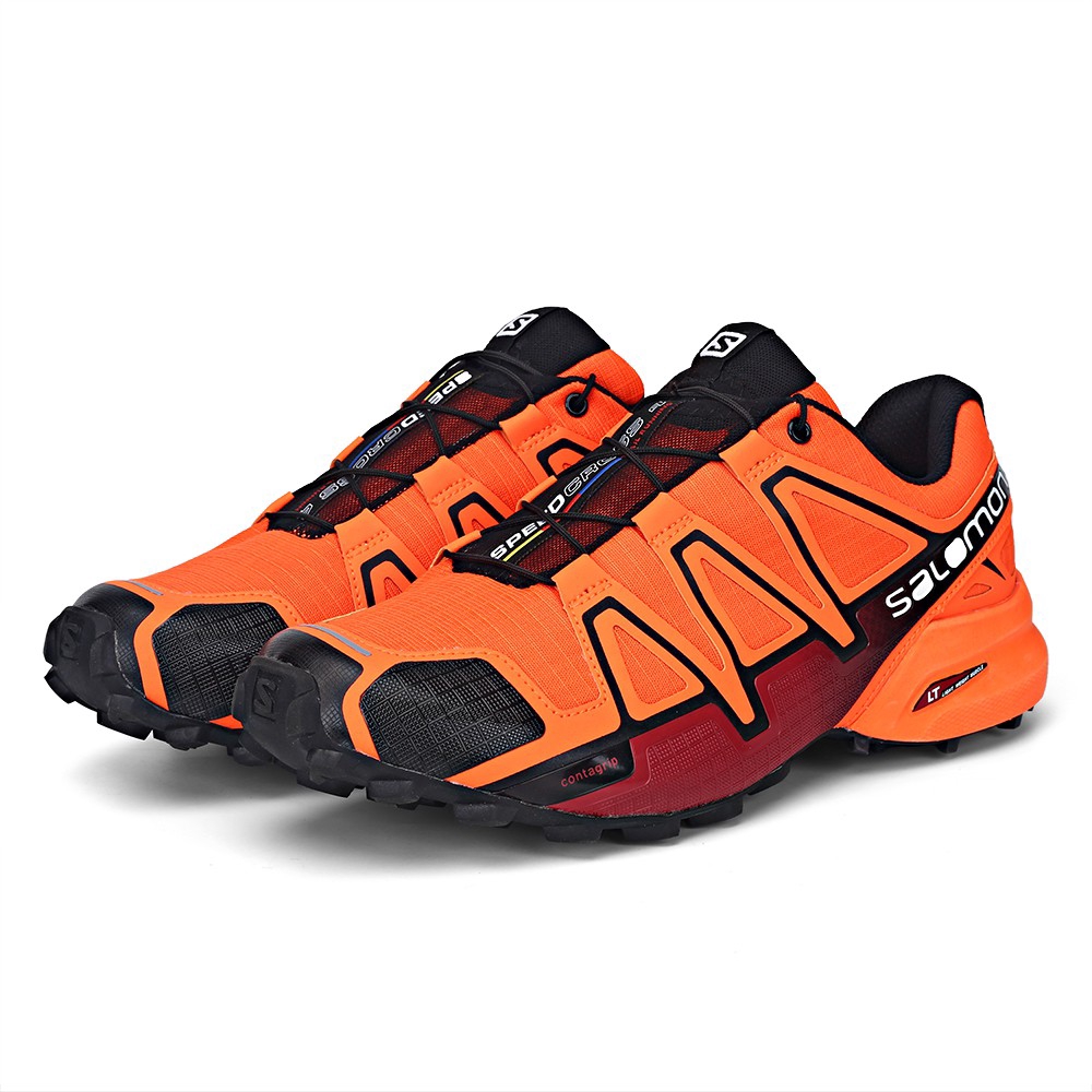 [Với hộp] Chính hãng Salomon SPEEDCROSS 4W màu cam nam ngoài trời giày thể thao thoáng khí :