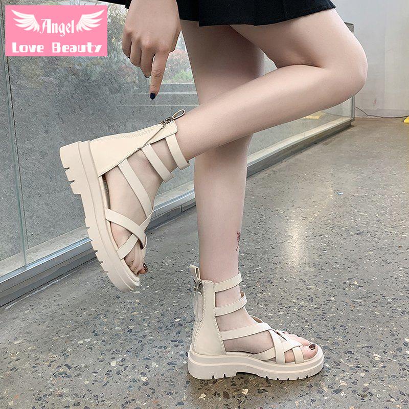 Giày Sandal Đế Mềm Nâng Chiều Cao Chống Trượt Thời Trang Mùa Hè 2022 Cho Học Sinh