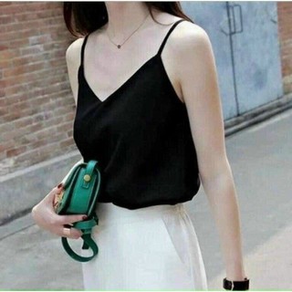 Áo 2 Dây Lụa Cổ Tim