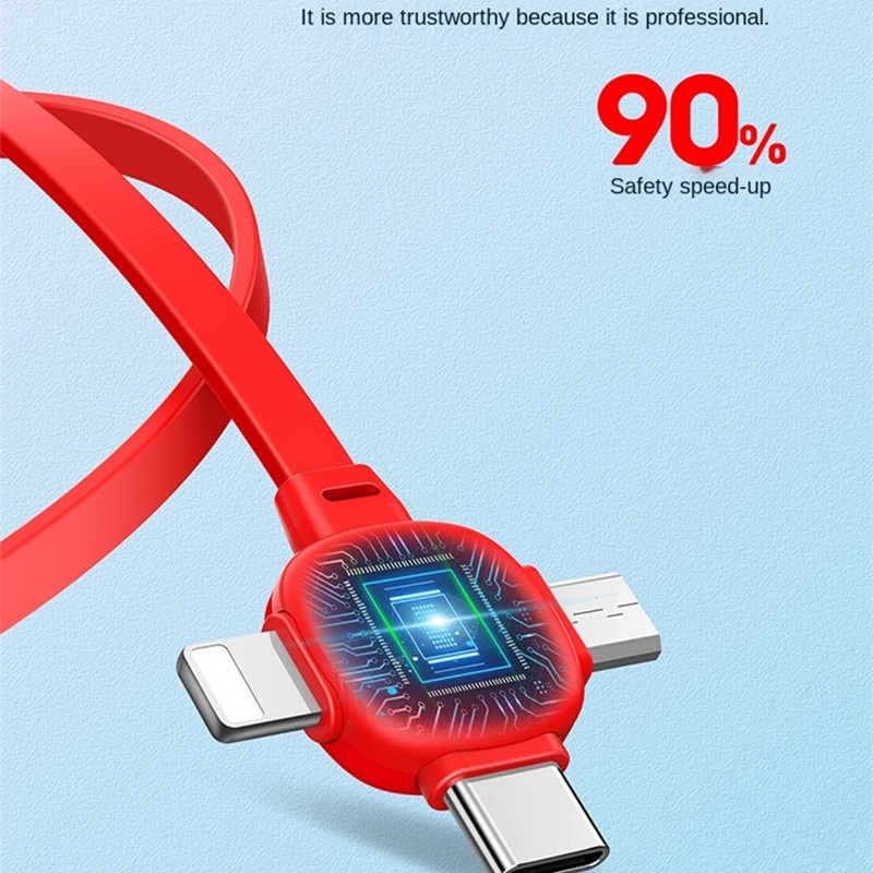 Dây Cáp Sạc Nhanh / Truyền Dữ Liệu Micro Usb / Android Đa Năng 3 Trong 1 Có Thể Thu Gọn Tiện Dụng
