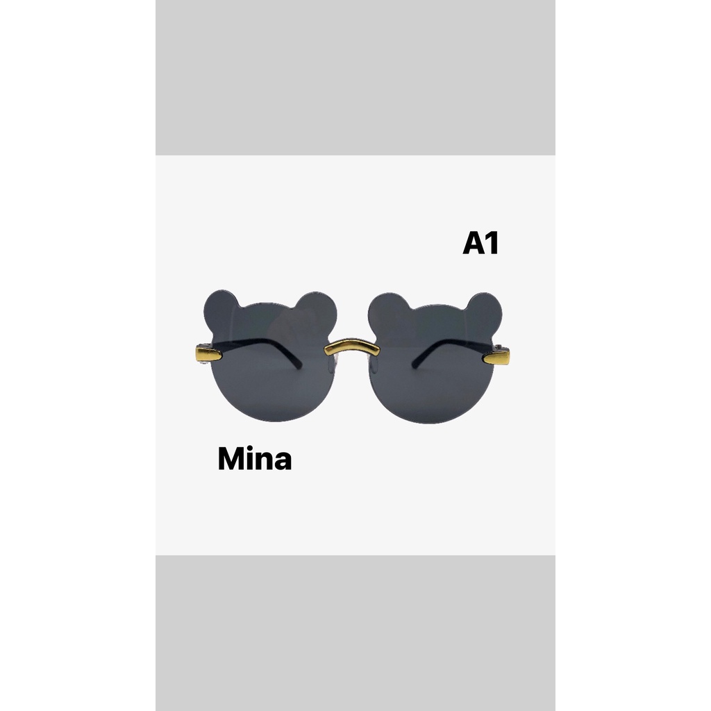 Kính Mát Hình Tai Gấu Dễ Thương Chống Tia Uv Bảo Vệ Mắt Cho Bé