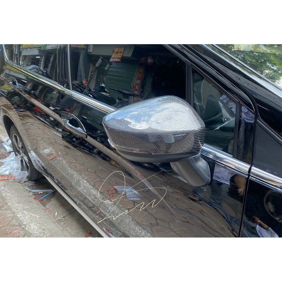 Bộ 2 ốp gáo gương xe Xpander 2018 2019 2020 2021 2022 2023  mẫu CARBON