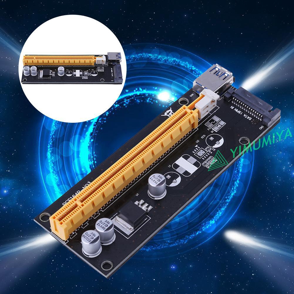 YI VER007S PCI-E 1X to 16X Extender Graphic Card Adapter Mining Cable Kit