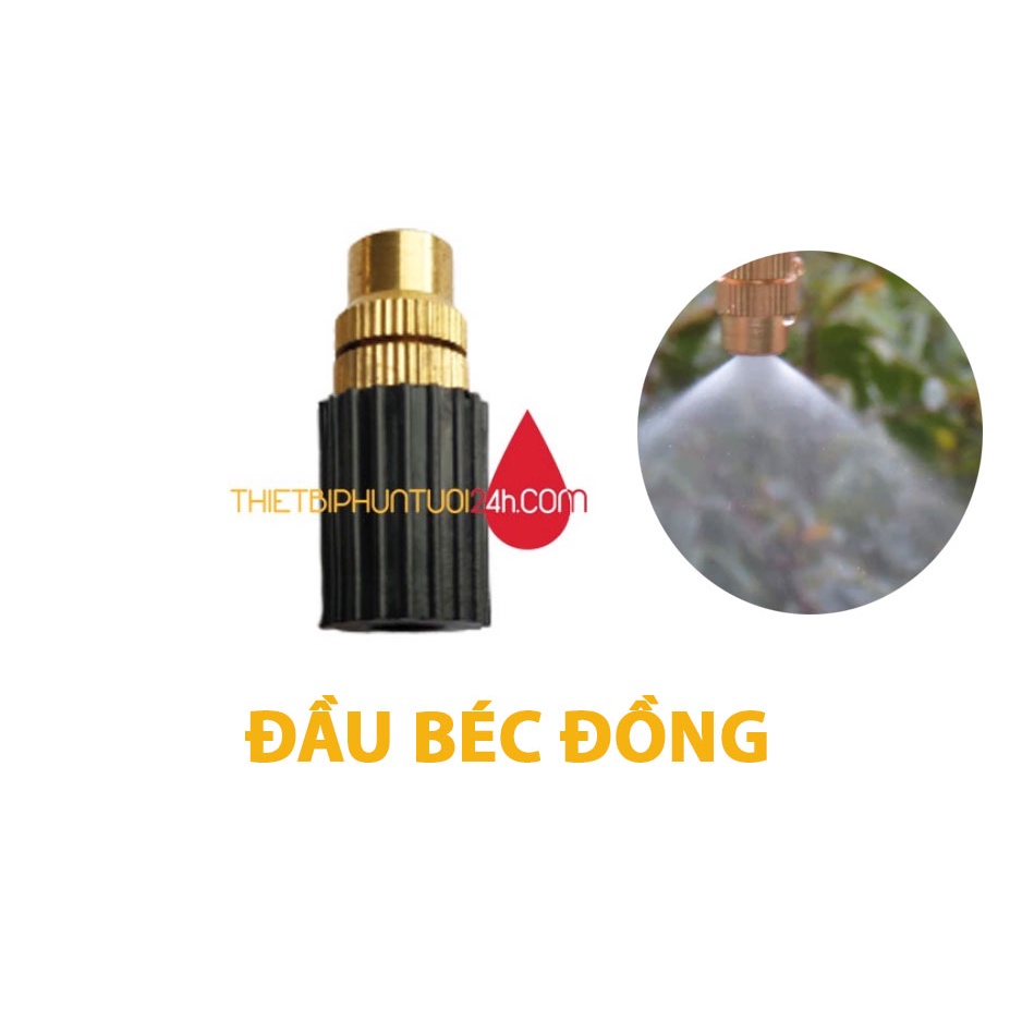 Béc phun sương cam béc đồng kèm T nối ống 5x7mm - MHL
