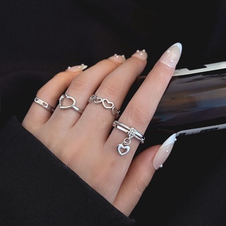 Set 4 Nhẫn Bạc Thời Trang Dành Cho Nữ