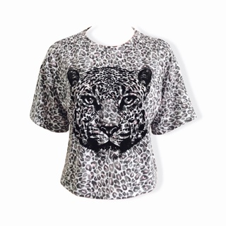 Áo croptop da beo in hình con Beo